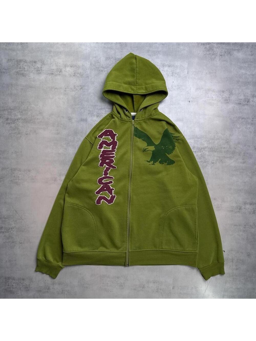 Y2K American Eagle 00s Vintage distressed hoodie jacket